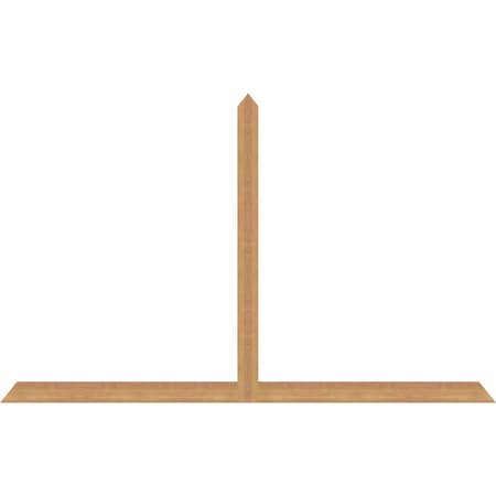 Ekena Millwork Portland Timber Gable Bracket, Western Red Cedar, 84"W x 53"H x 1 1/2"D x 3 1/2"F, 15/12 Pitch GBW084X53X0204POR00SWR